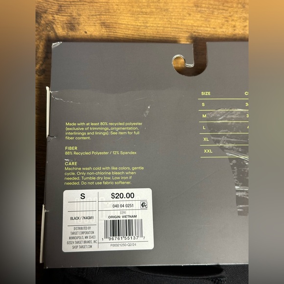 All in Motion Men's Heavyweight Thermal Undershirt in black. - Picture 8 of 9